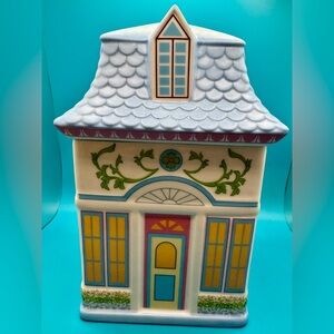 Lenox Village House Canister Blue New 2025 Release. New!